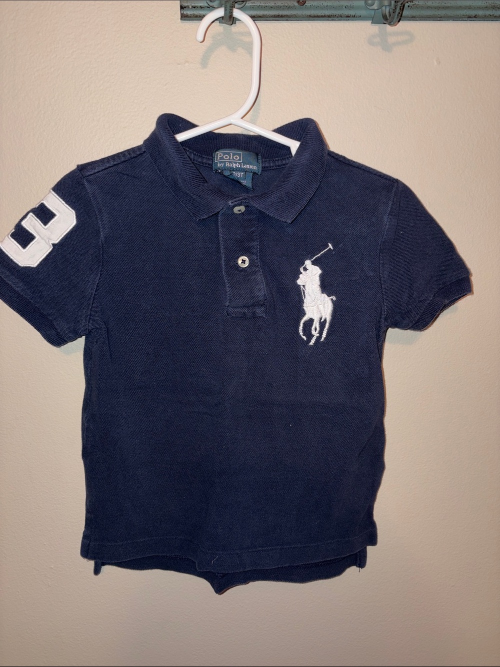 Polo by Ralph Lauren Navy Kids Polo with White Pony